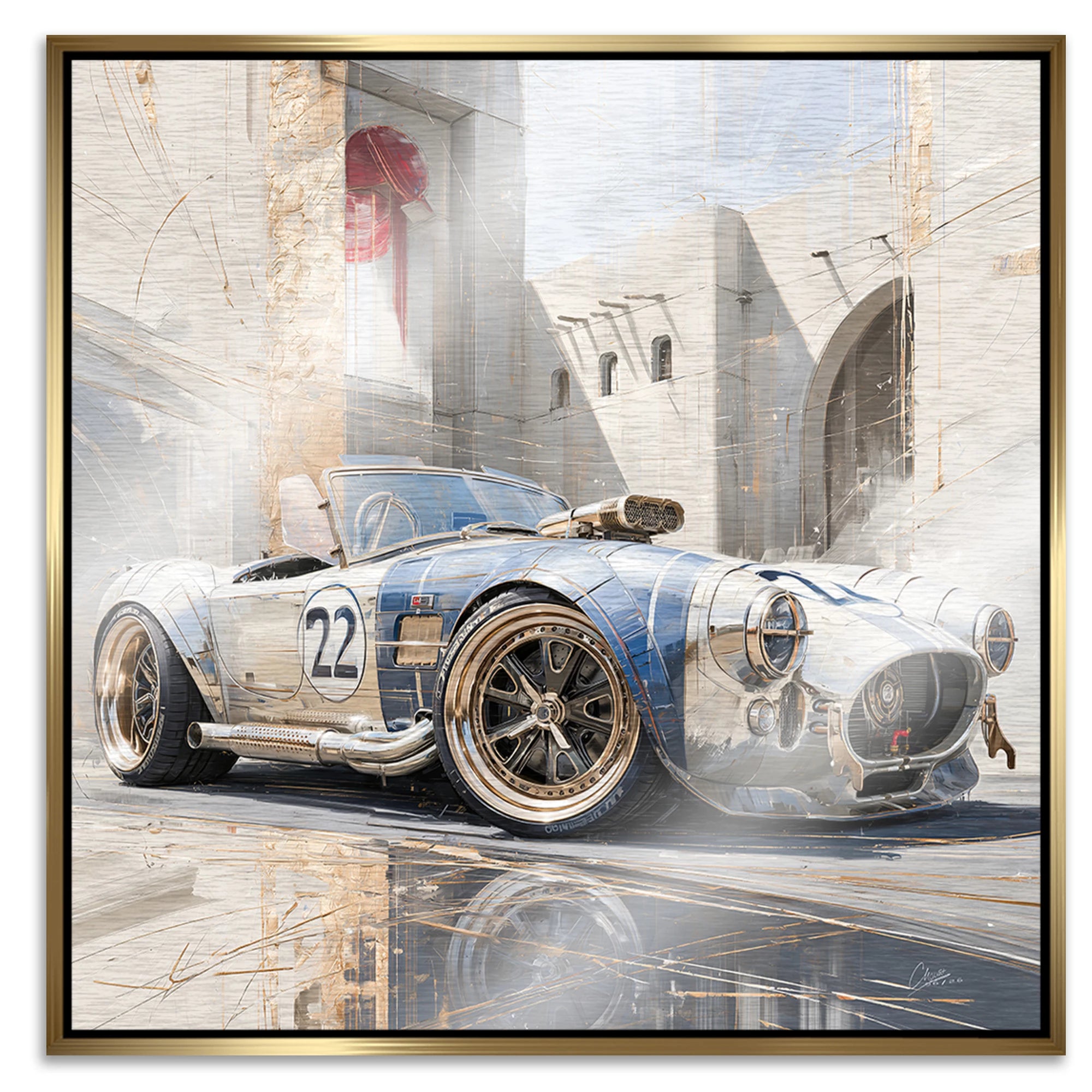 AC Cobra Velocity Aluminiumbild gebürstet