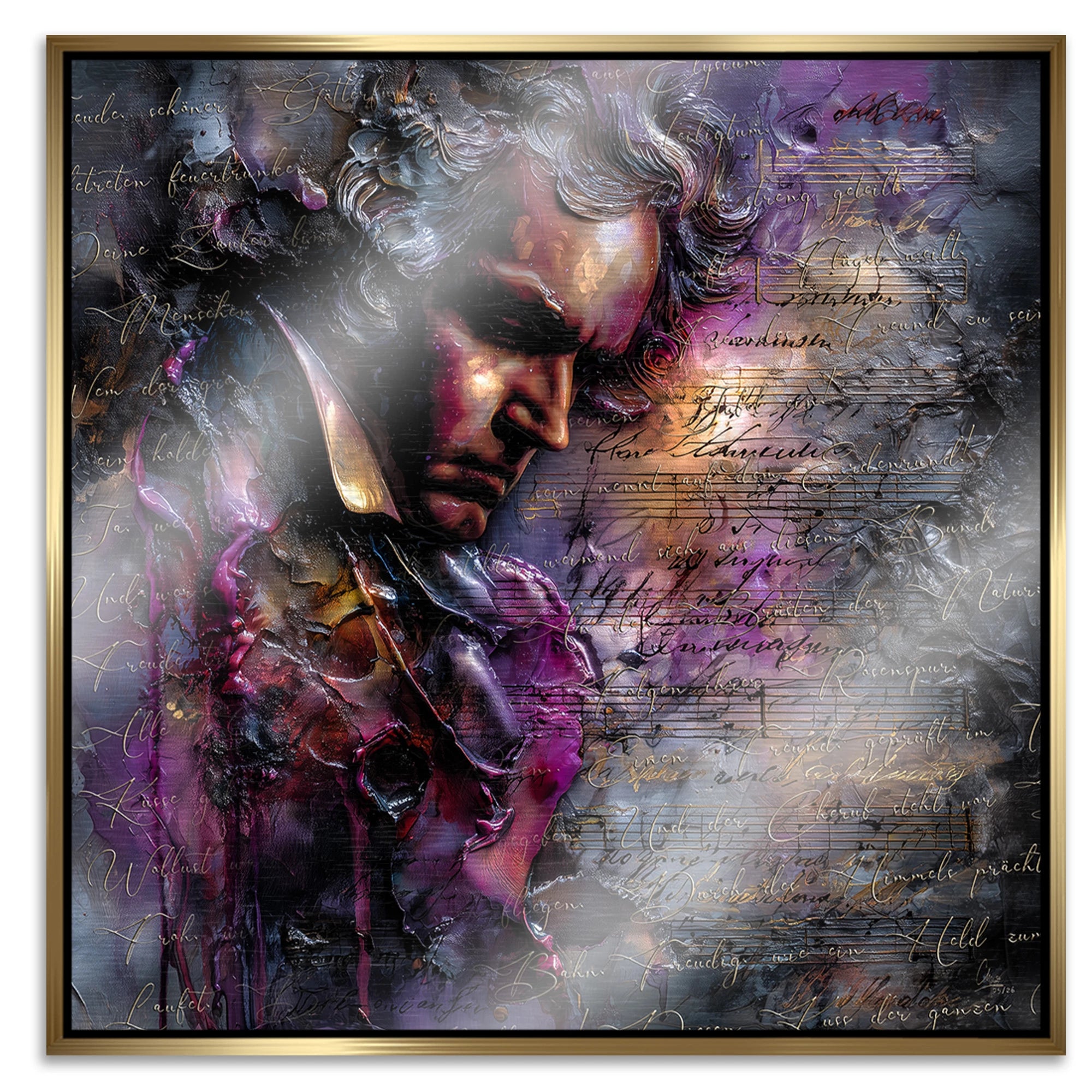 Beethoven Sinfonie Aluminiumbild gebürstet