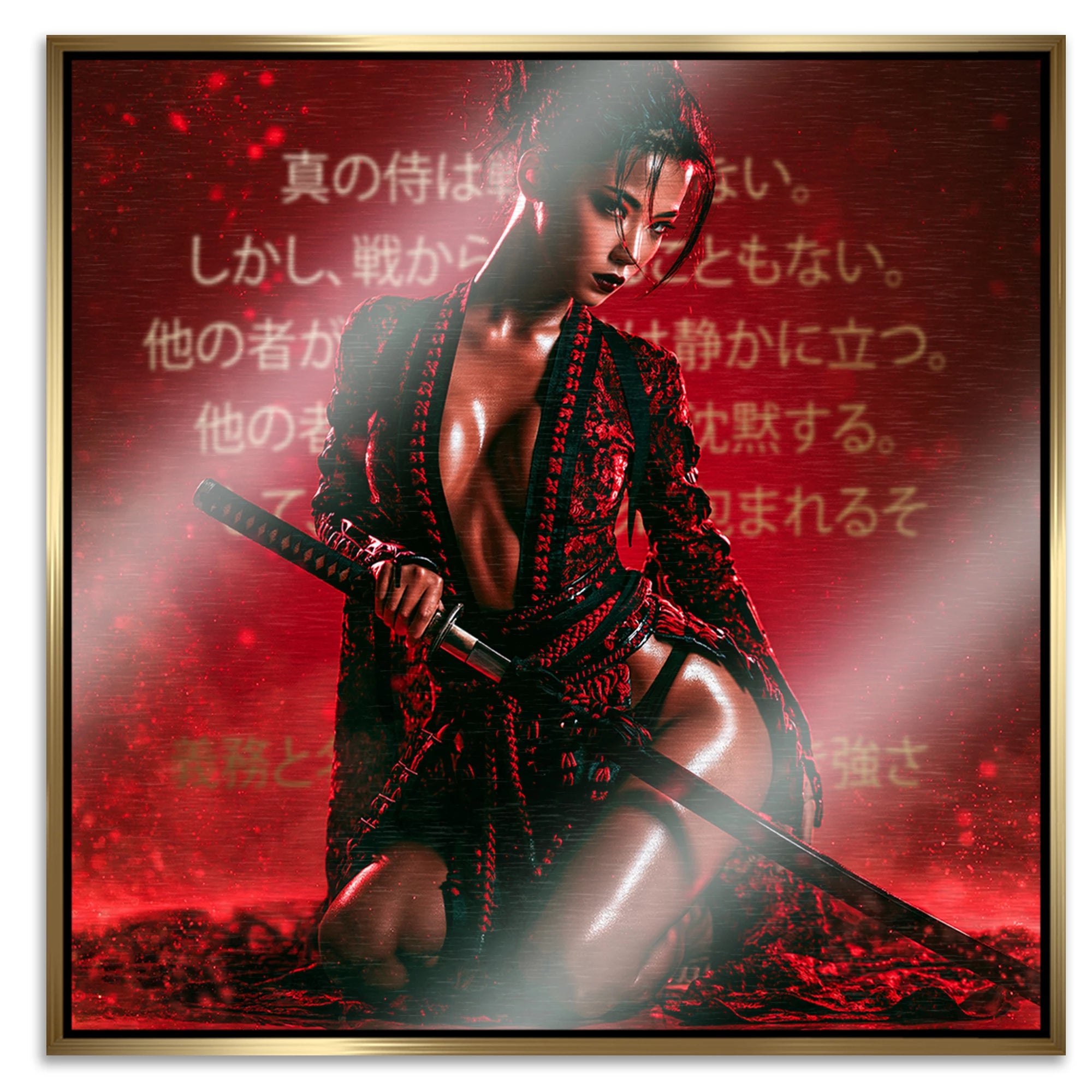 Samurai Rouge Aluminiumbild gebürstet