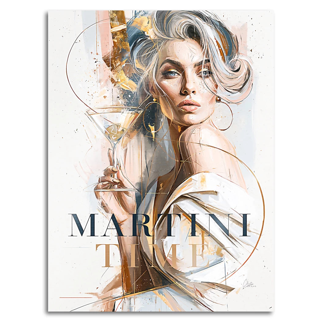 Martini Diva Aluminiumbild gebürstet