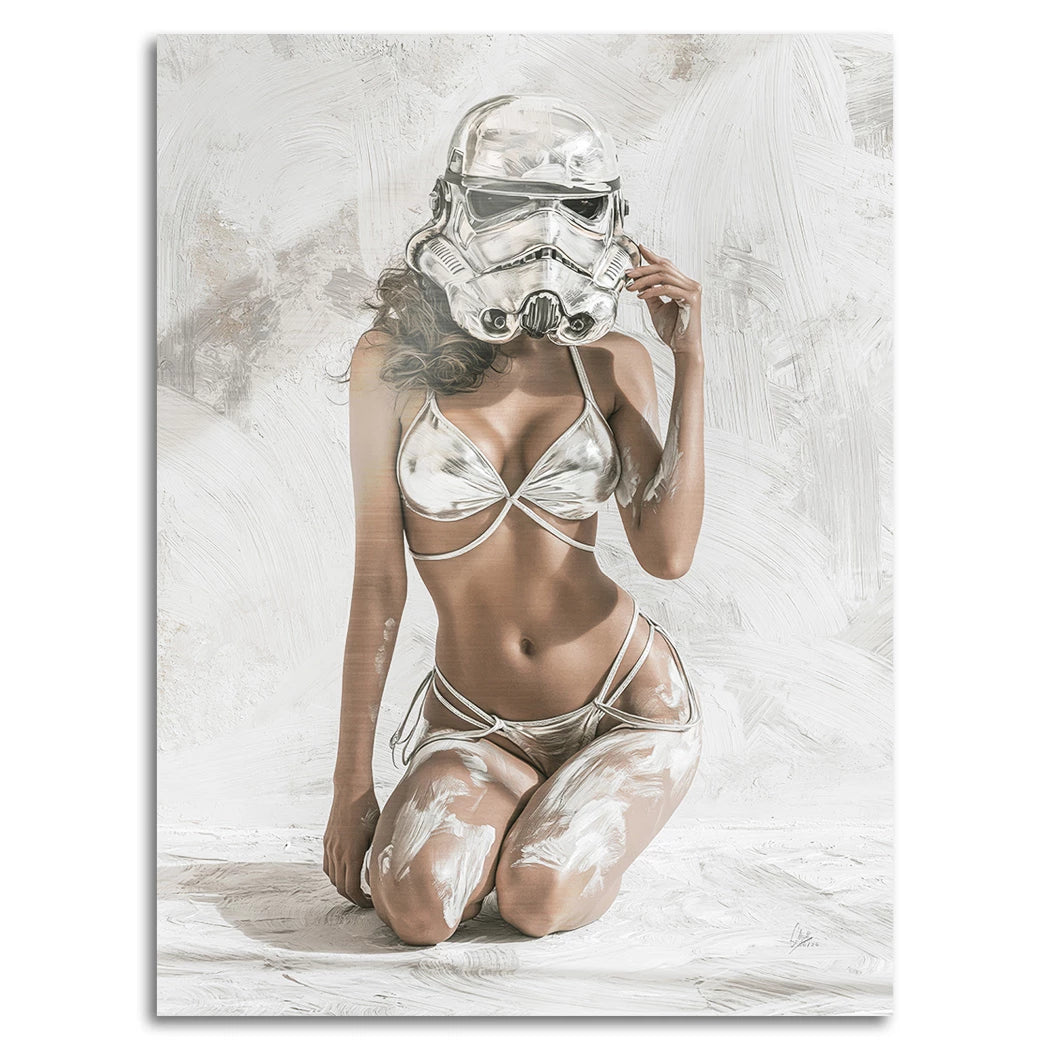 Stormtrooper Blanc Aluminiumbild gebürstet