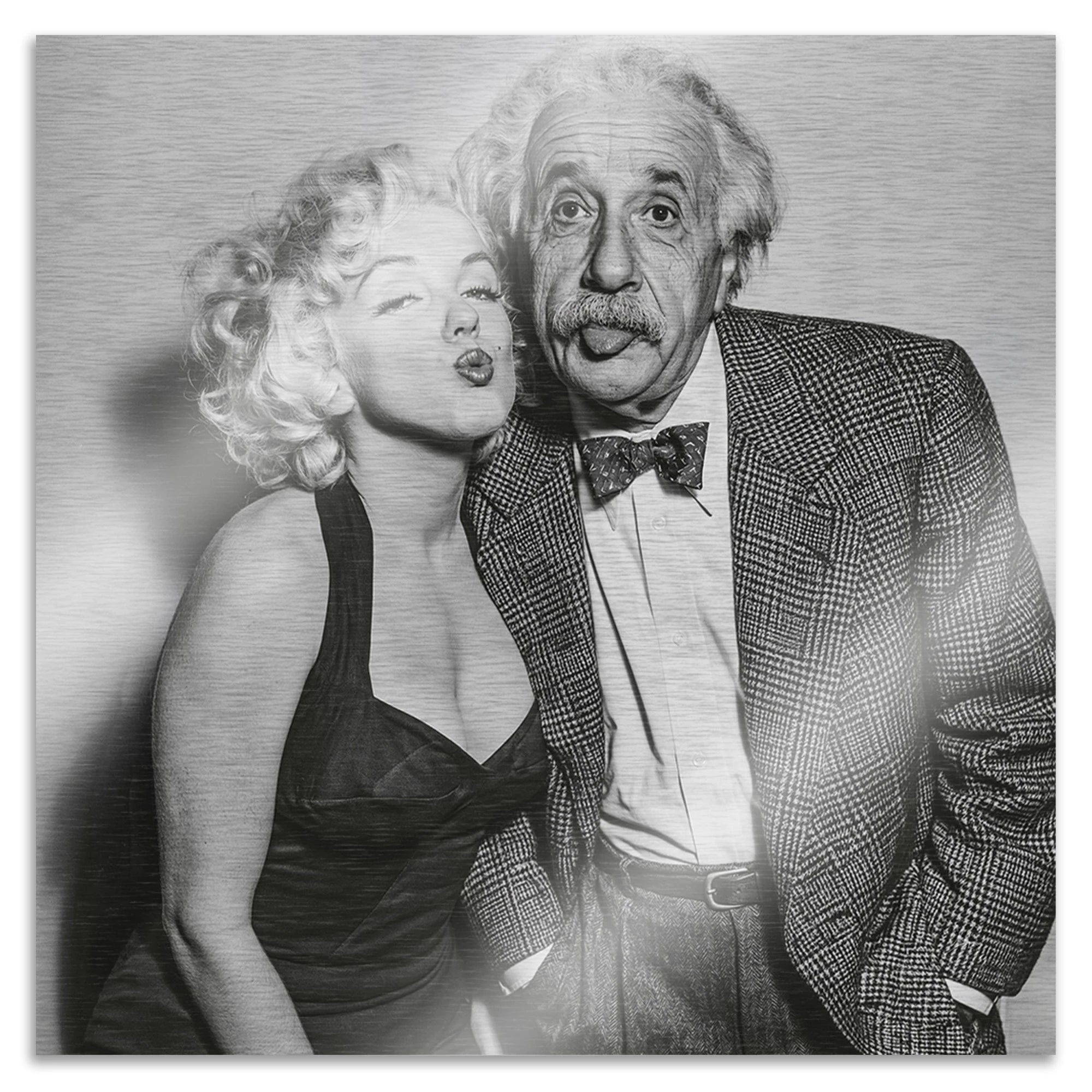 Einstein Monroe Twist Aluminiumbild gebürstet