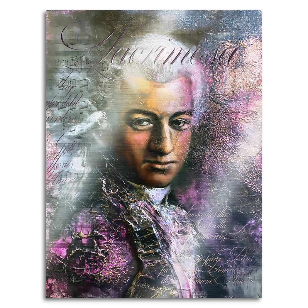 Mozart Opus Aluminiumbild gebürstet
