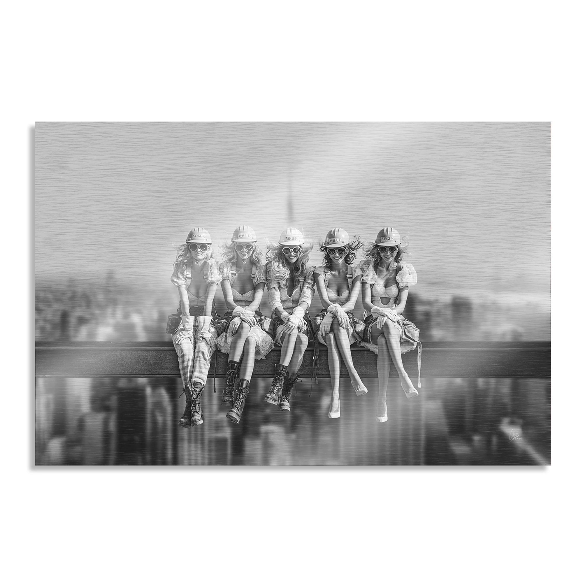 Skyline Girls Aluminiumbild gebürstet