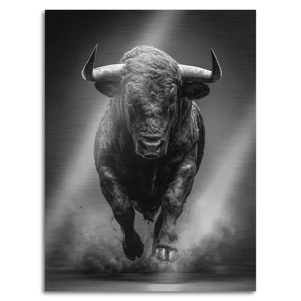 Stier Prestige Aluminiumbild gebürstet