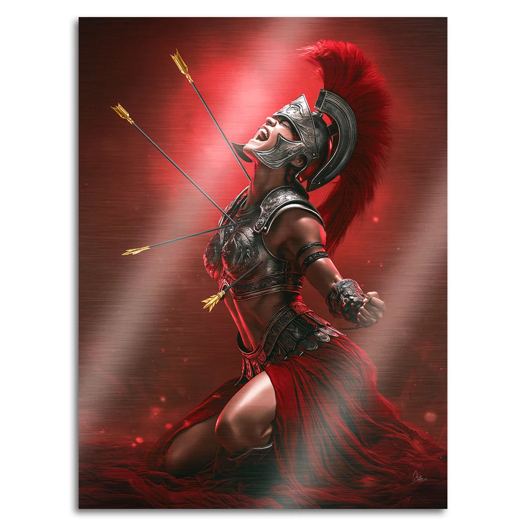 Die Gladiatorin Aluminiumbild gebürstet