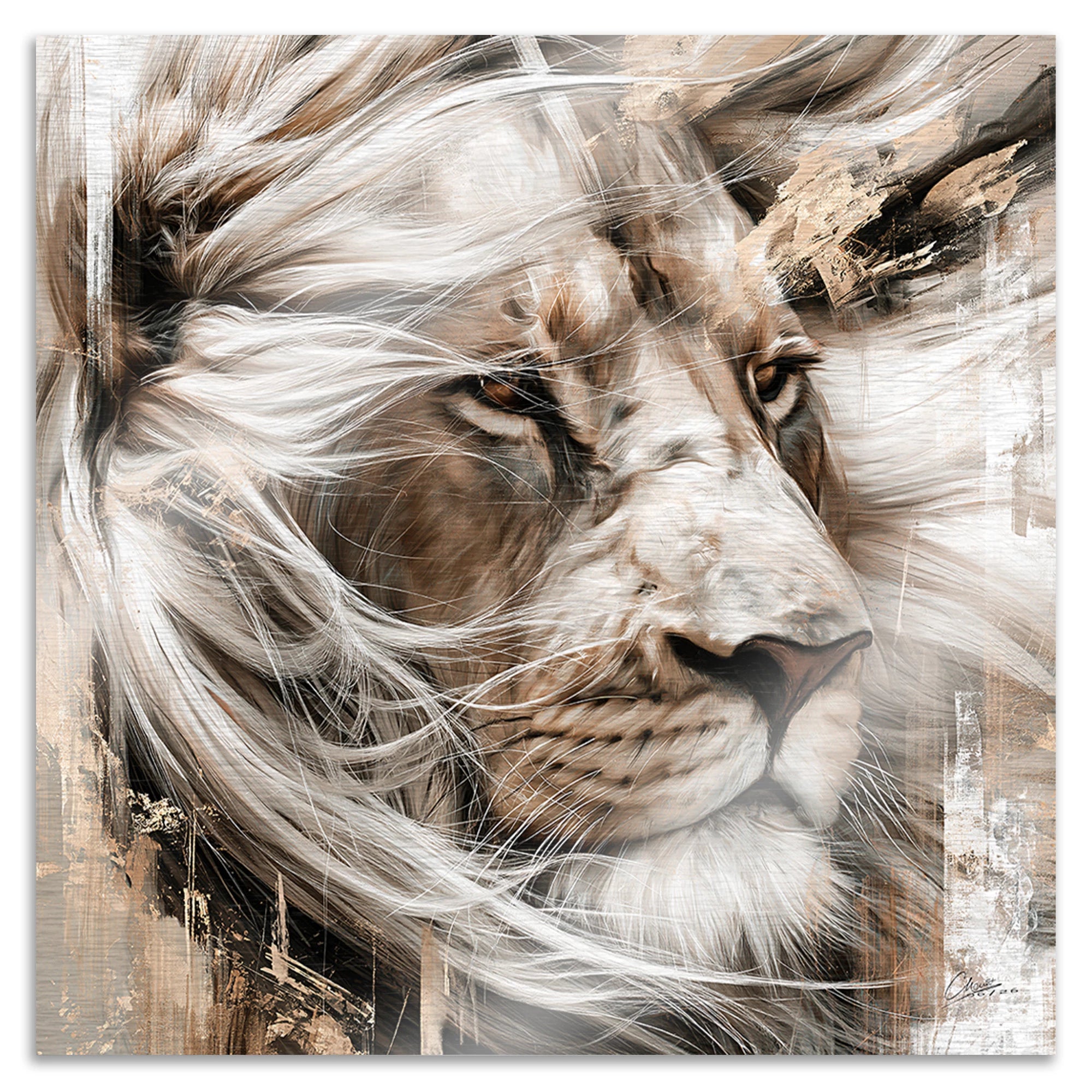 Lion King Aluminiumbild gebürstet