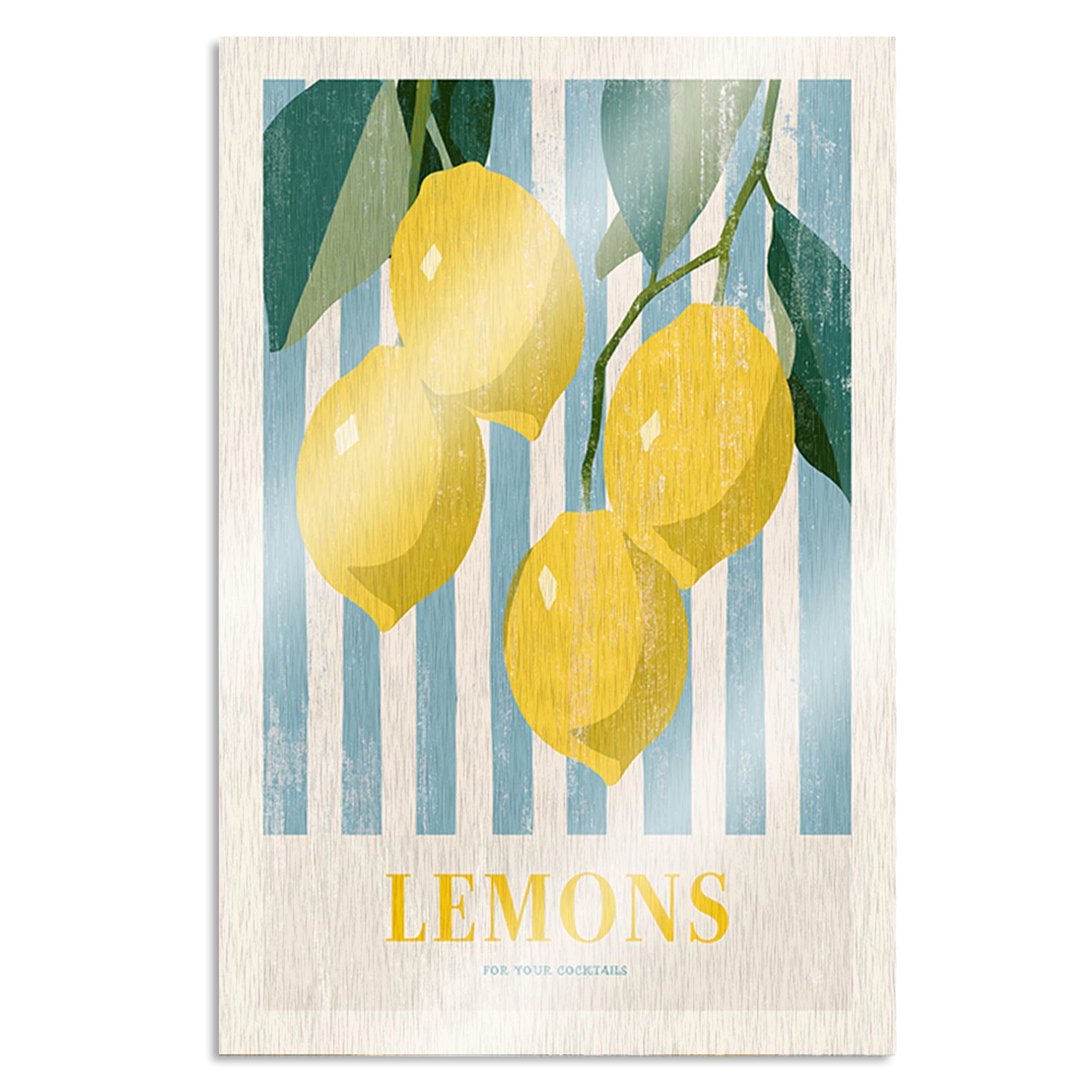 Lemons Cocktail Aluminiumbild gebürstet