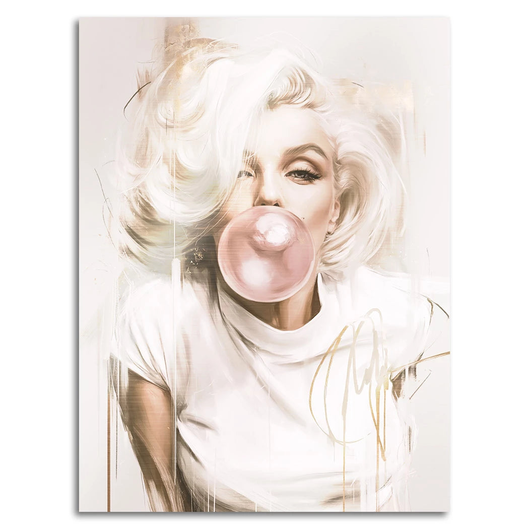Marilyn Bubble Art Aluminiumbild gebürstet