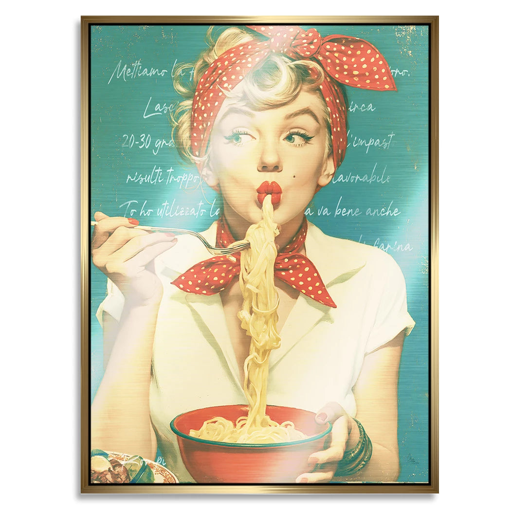 Marilyn Monroe Dolce Aluminiumbild gebürstet