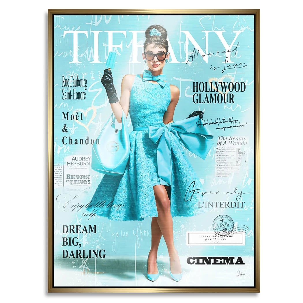 Audrey Tiffany Chic Aluminiumbild gebürstet