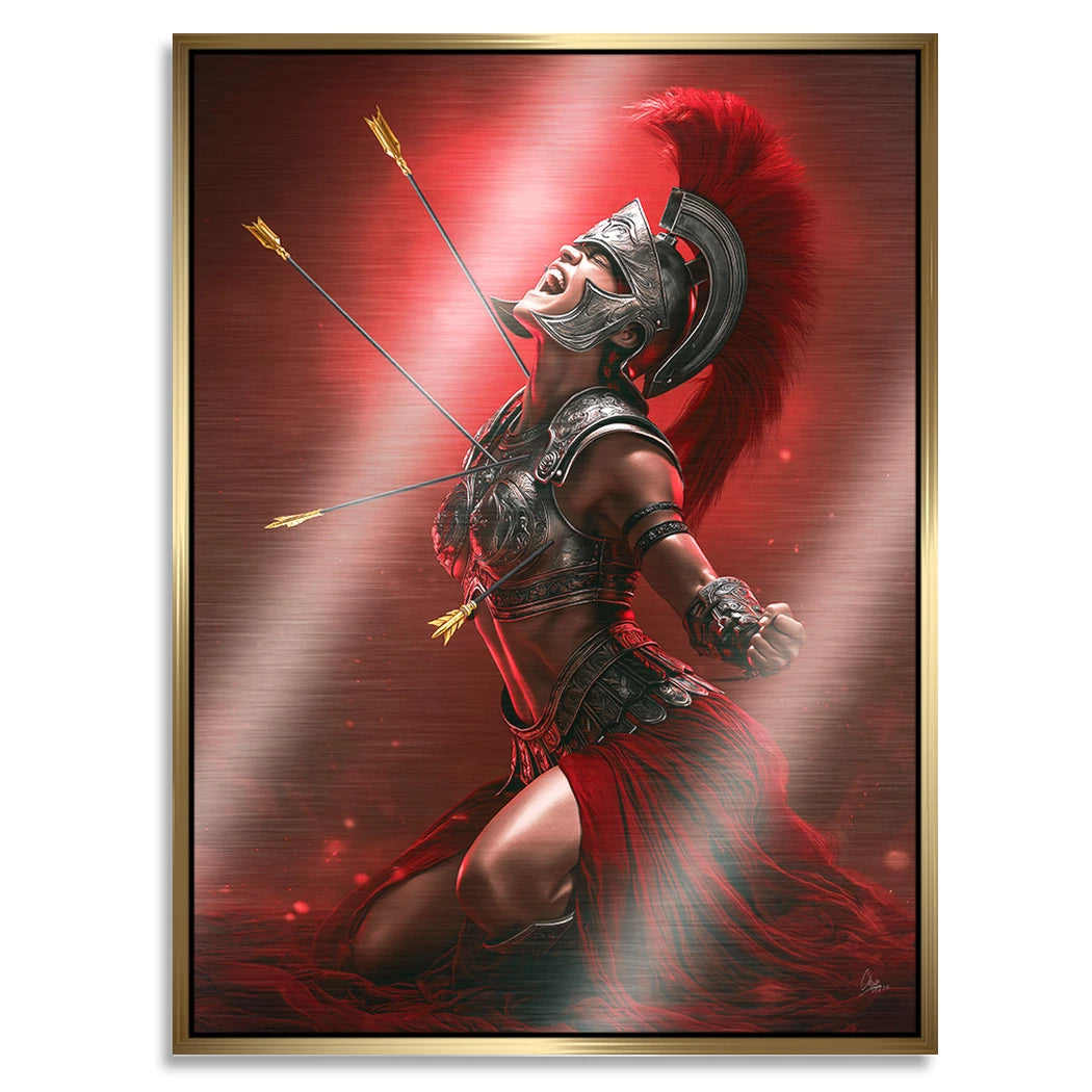 Die Gladiatorin Aluminiumbild gebürstet