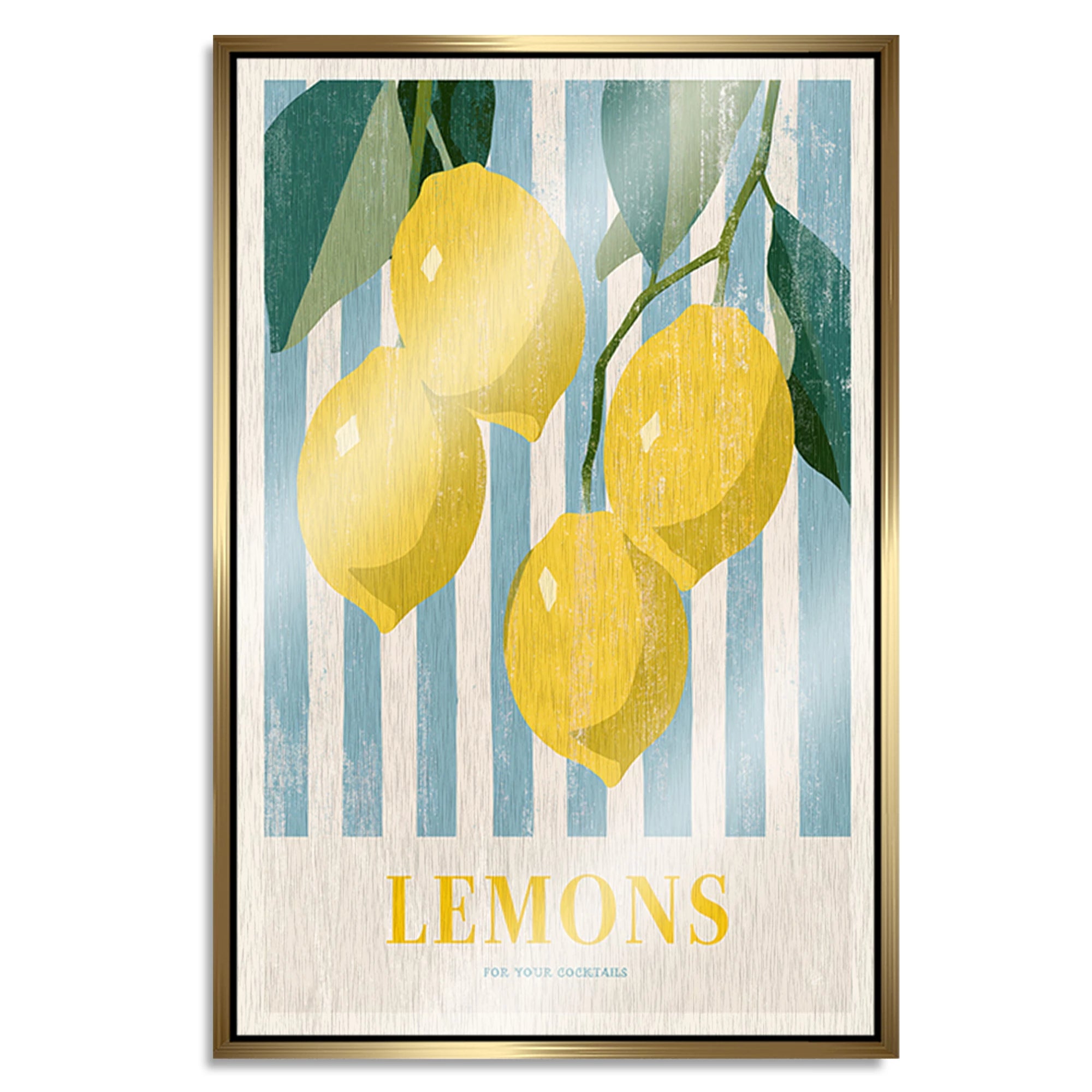 Lemons Cocktail Aluminiumbild gebürstet