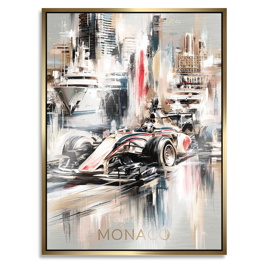 Monaco Formula Aluminiumbild gebürstet