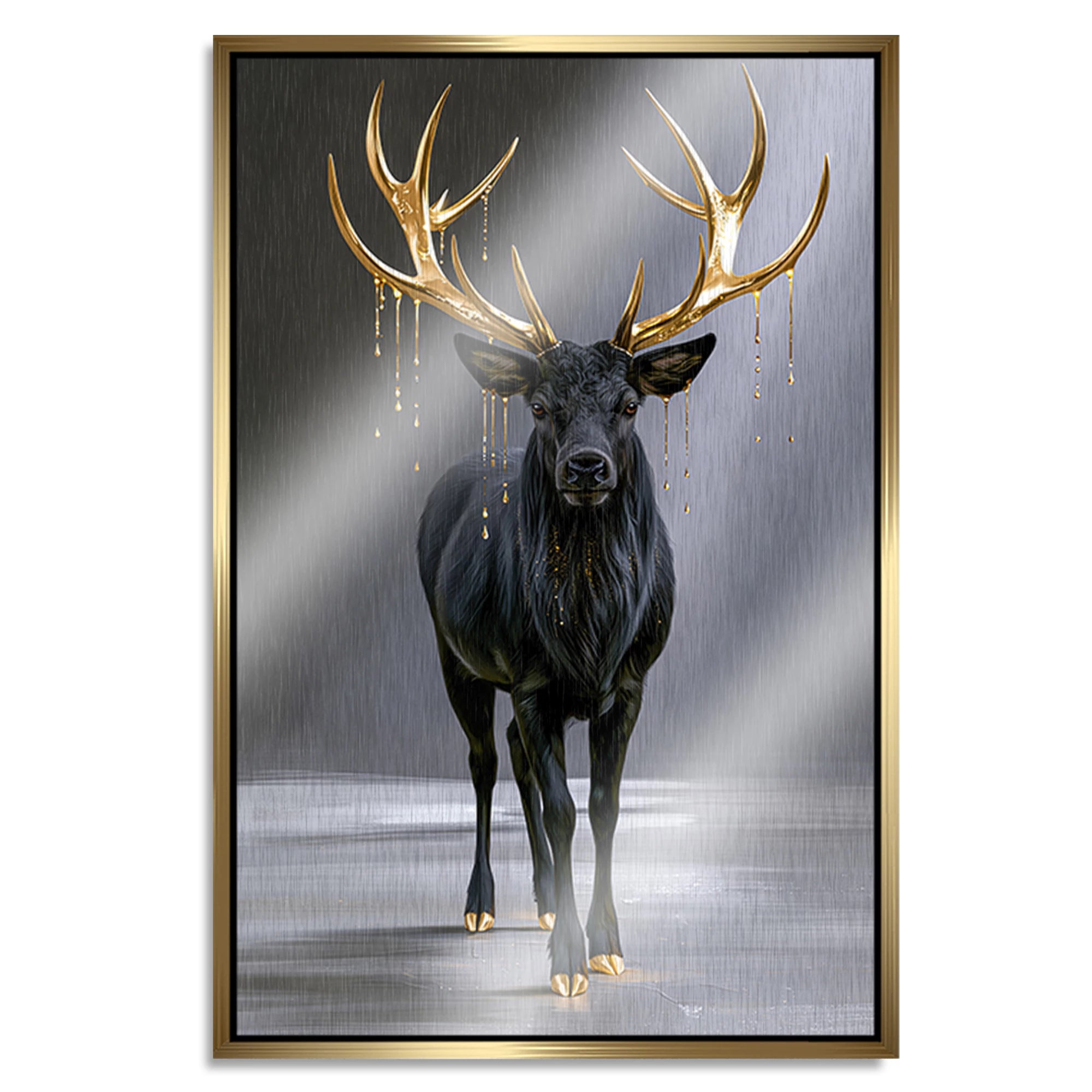 Hirsch Royal Aluminiumbild gebürstet