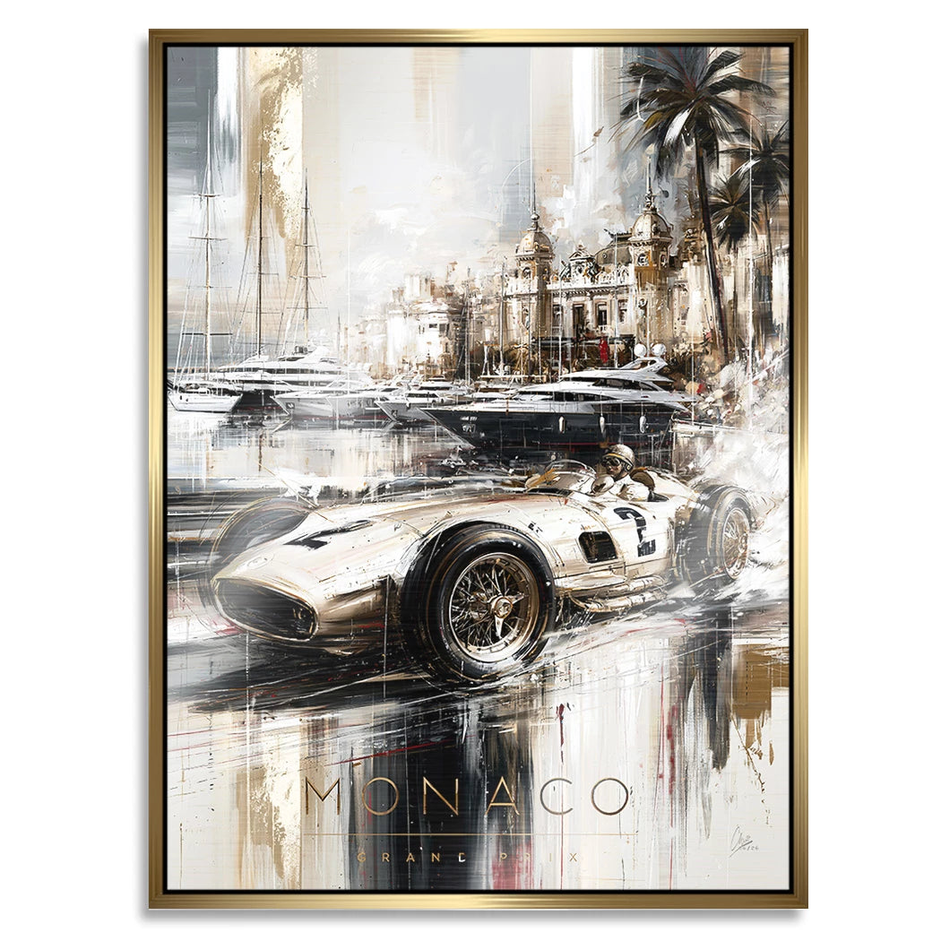 Monaco Pole Position Aluminiumbild gebürstet