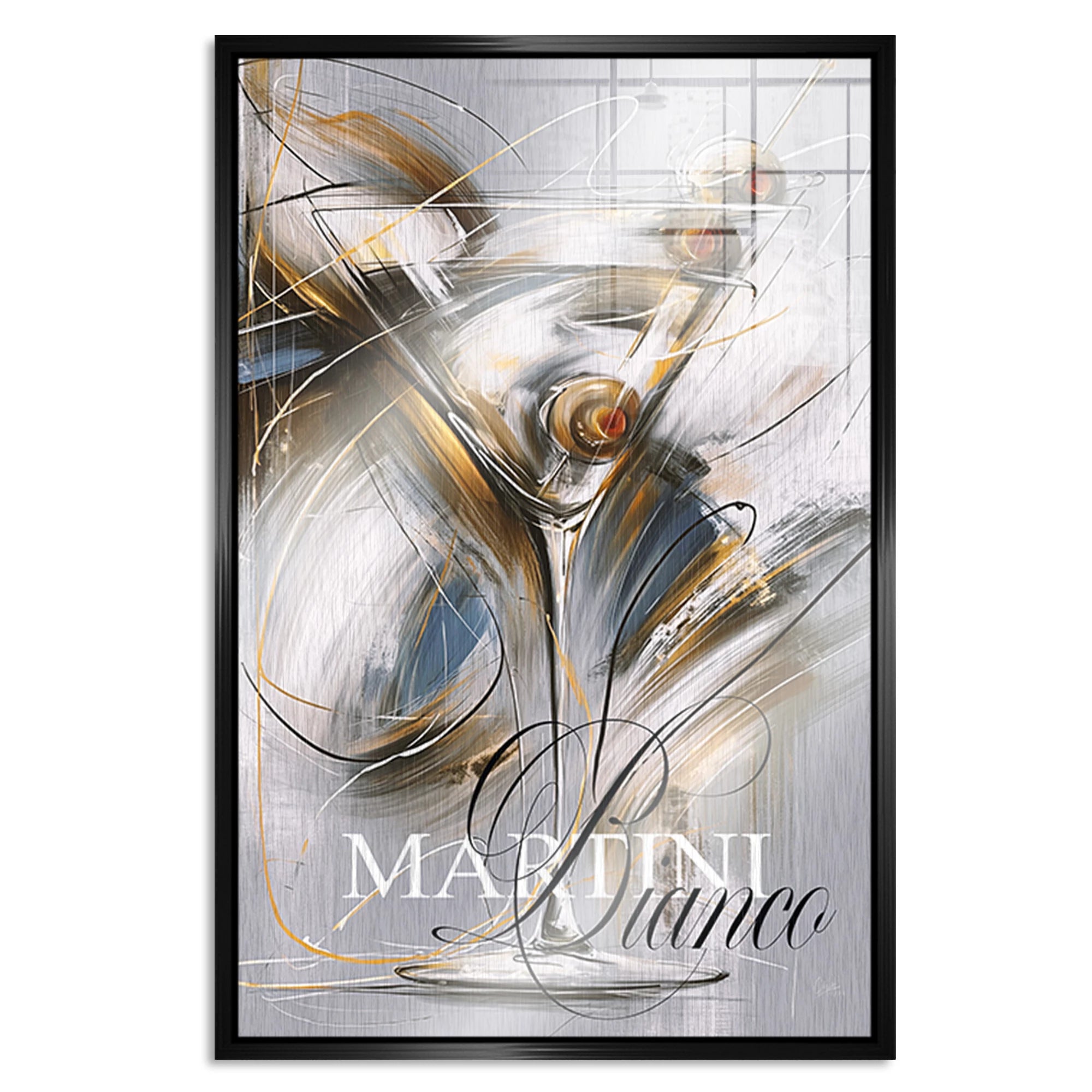 Martini Bianco Aluminiumbild gebürstet
