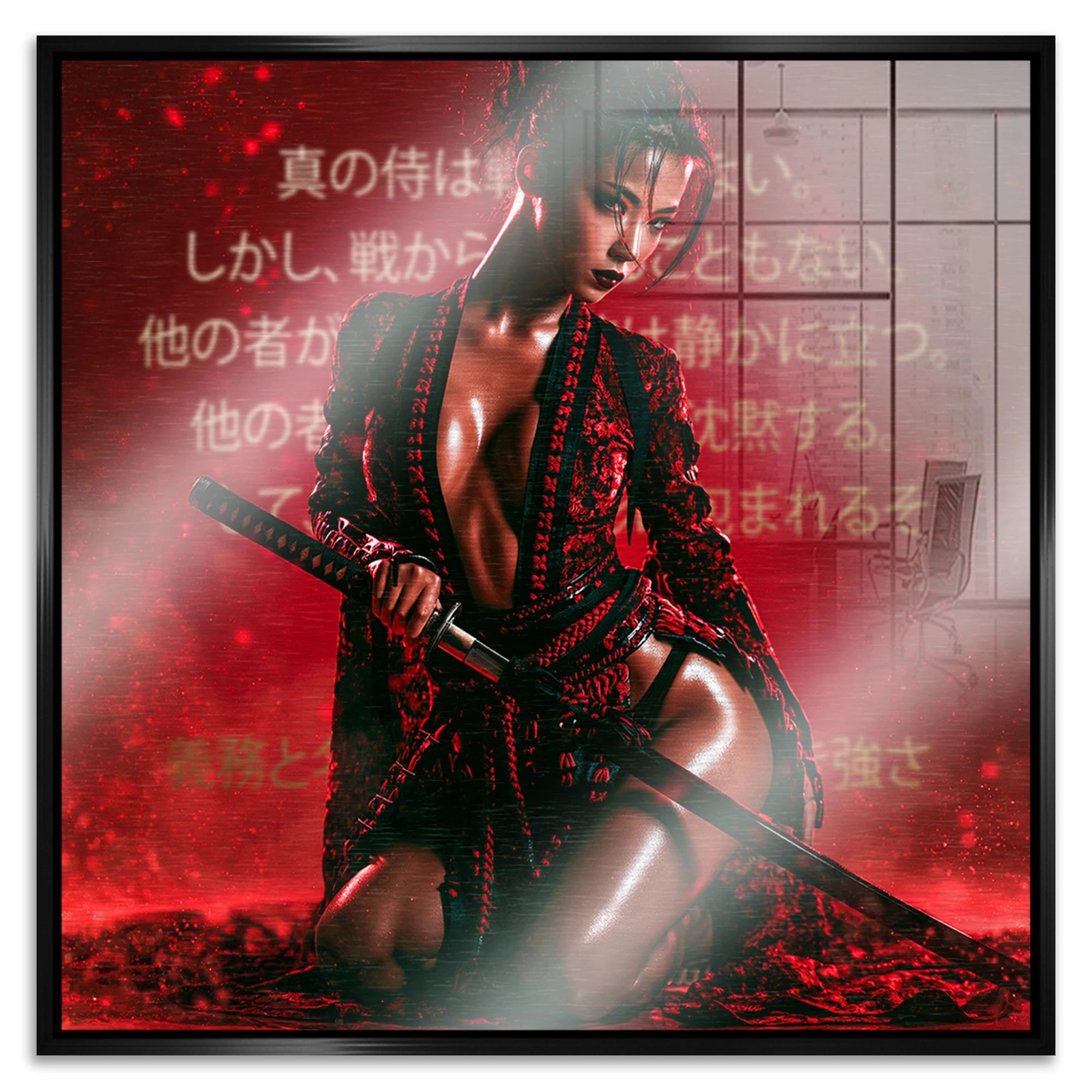Samurai Rouge Aluminiumbild gebürstet