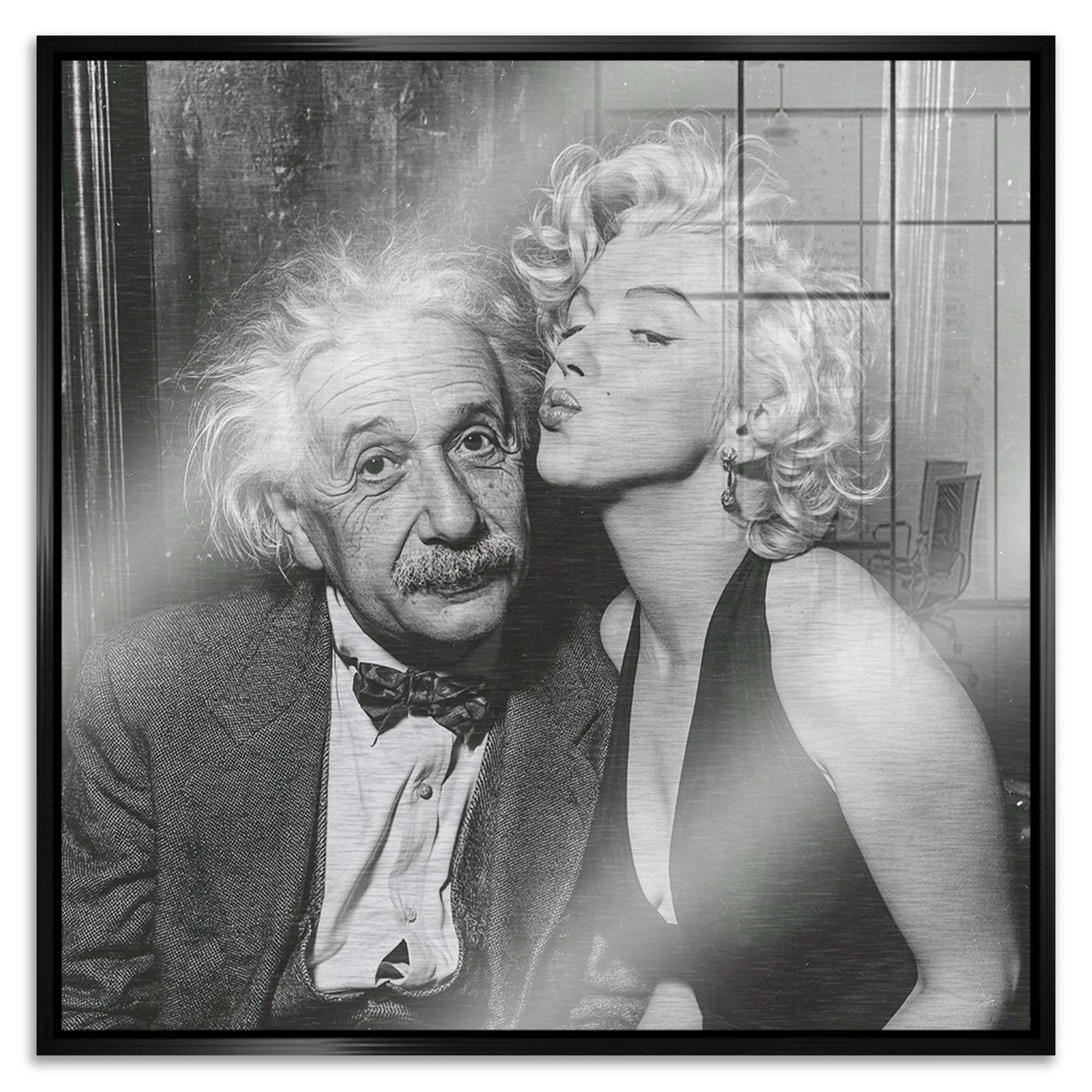 Einstein Monroe Secret Aluminiumbild gebürstet