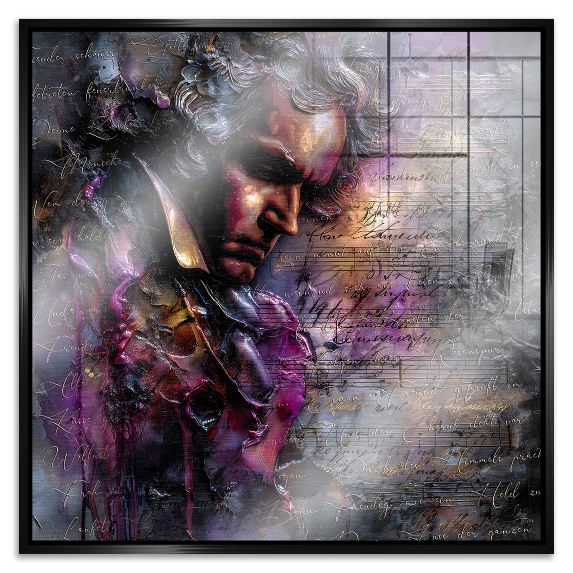 Beethoven Sinfonie Aluminiumbild gebürstet