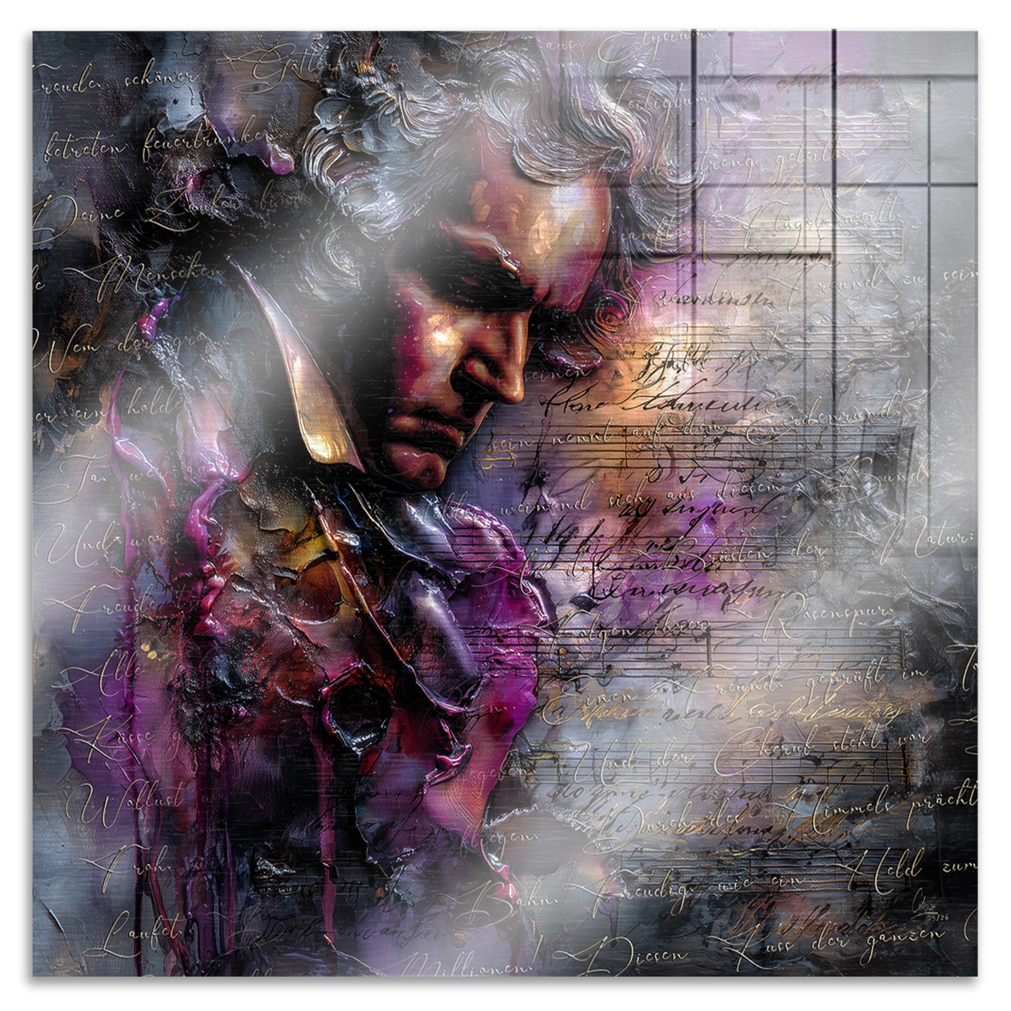 Beethoven Sinfonie Aluminiumbild gebürstet