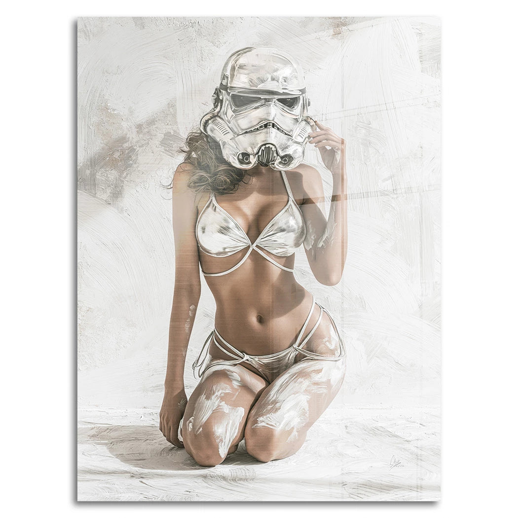 Stormtrooper Blanc Aluminiumbild gebürstet