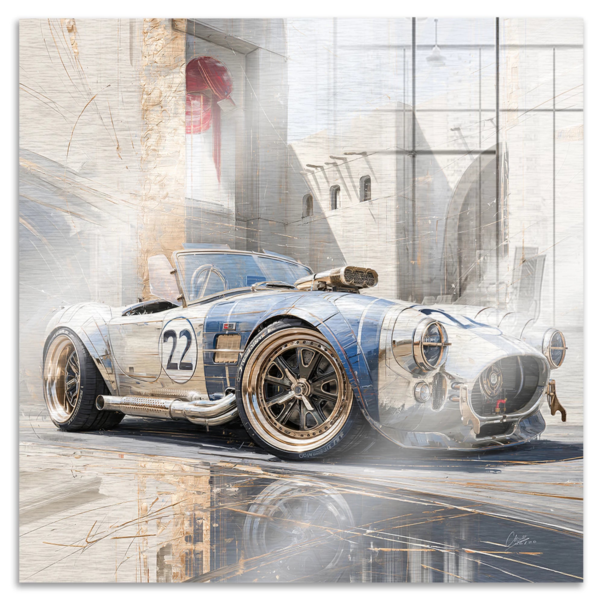 AC Cobra Velocity Aluminiumbild gebürstet