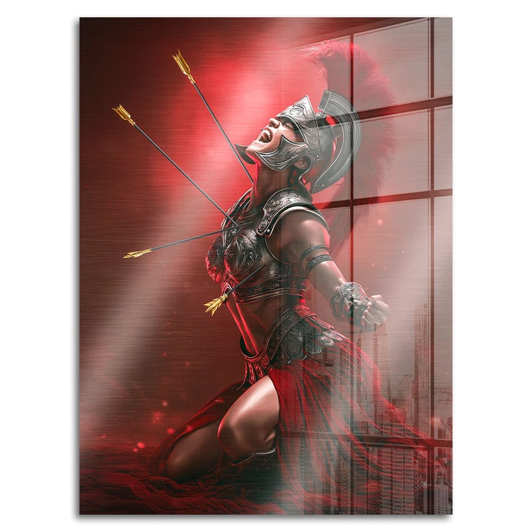 Die Gladiatorin Aluminiumbild gebürstet