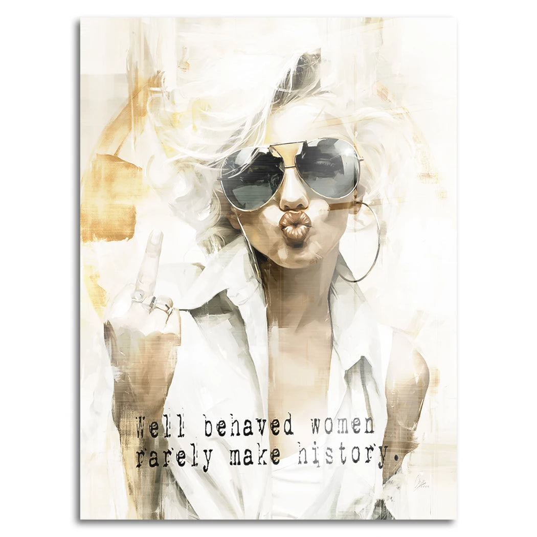 Marilyn Monroe Rebell Aluminiumbild gebürstet