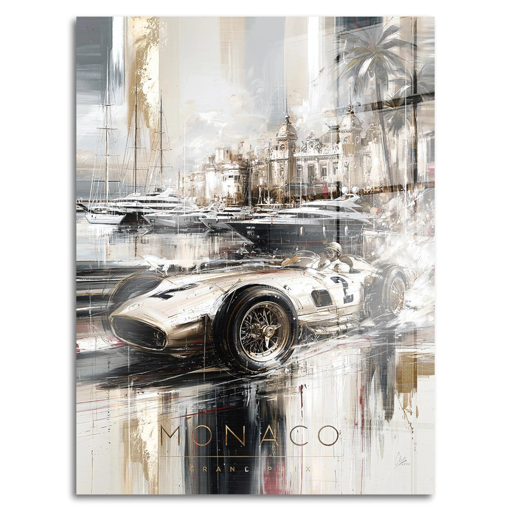 Monaco Pole Position Aluminiumbild gebürstet
