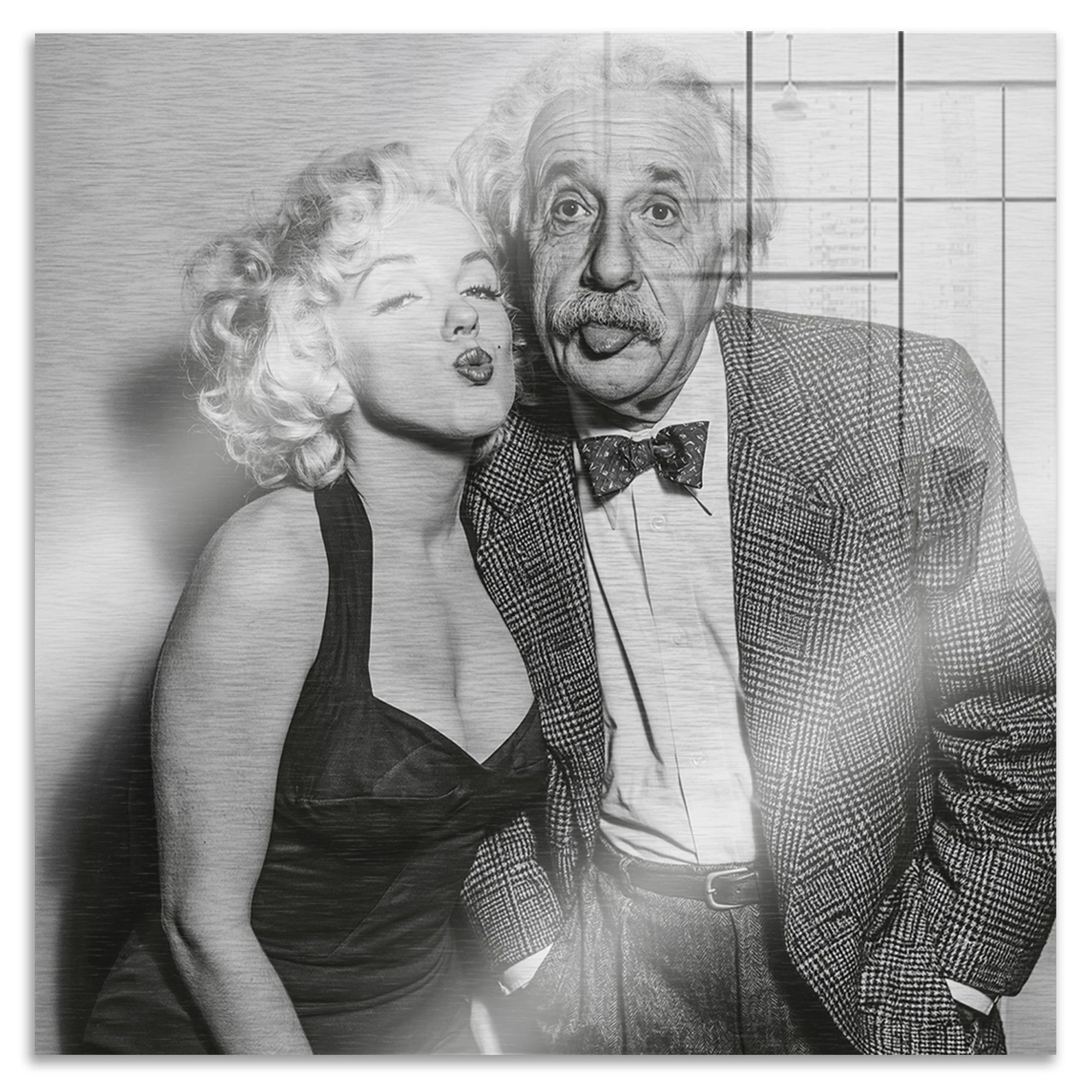 Einstein Monroe Twist Aluminiumbild gebürstet