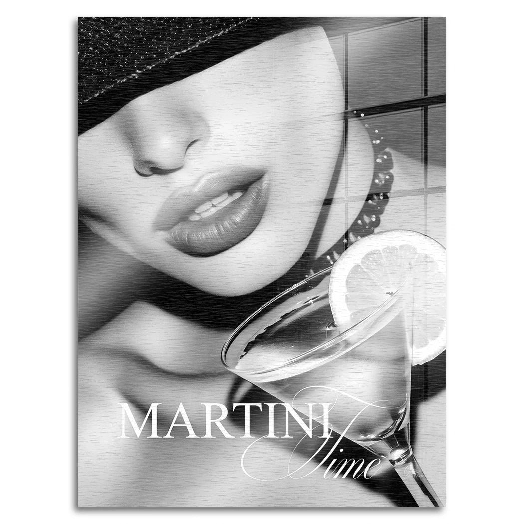 Martini Midnight Aluminiumbild gebürstet