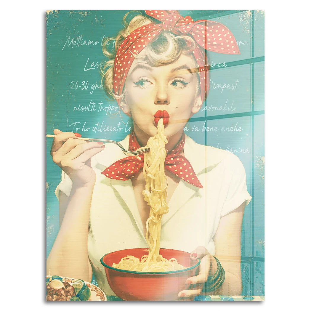 Marilyn Monroe Dolce Aluminiumbild gebürstet