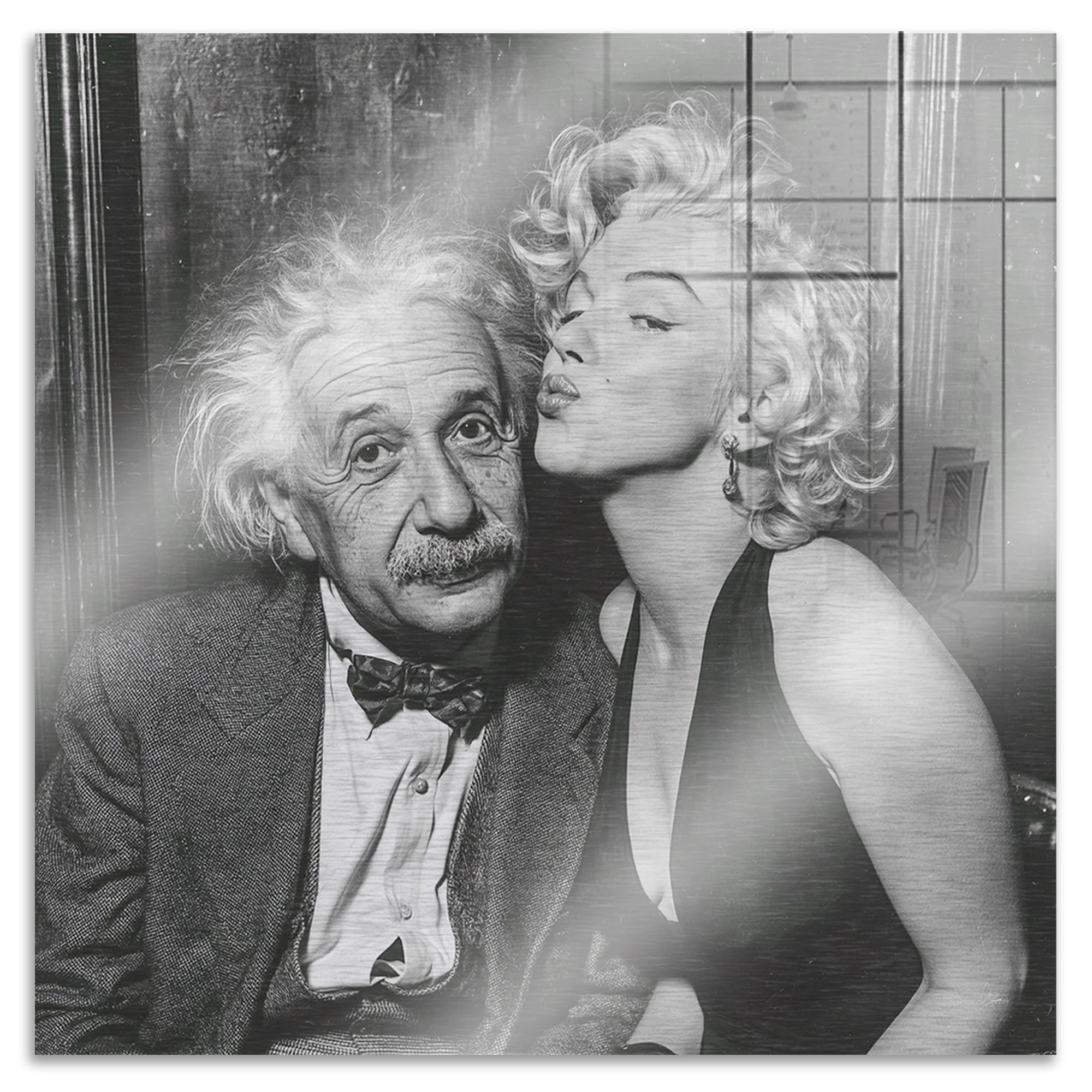 Einstein Monroe Secret Aluminiumbild gebürstet
