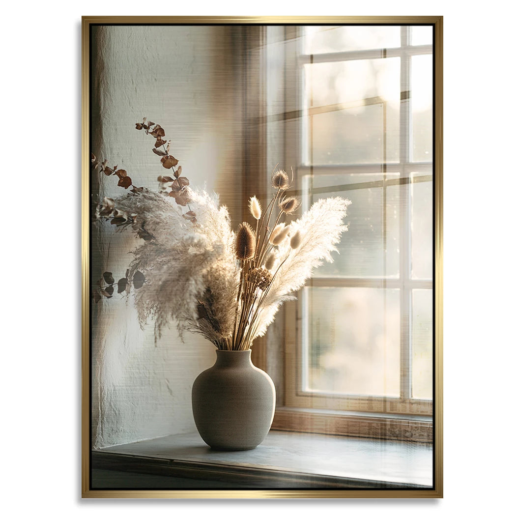 Pampas Fensterlicht Aluminiumbild gebürstet