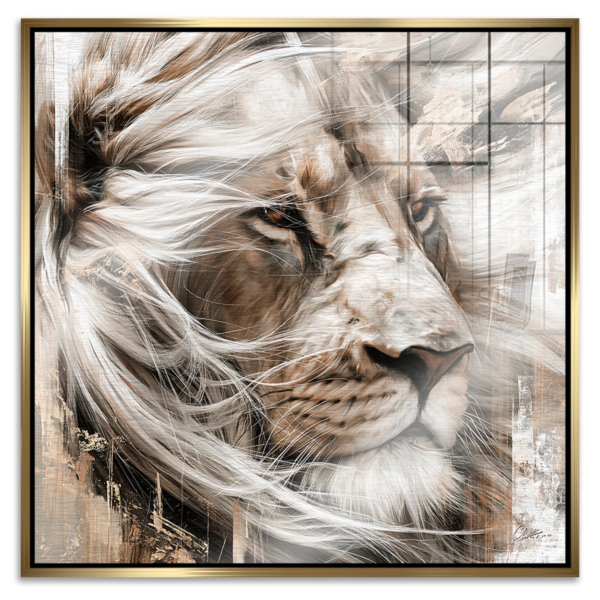 Lion King Aluminiumbild gebürstet