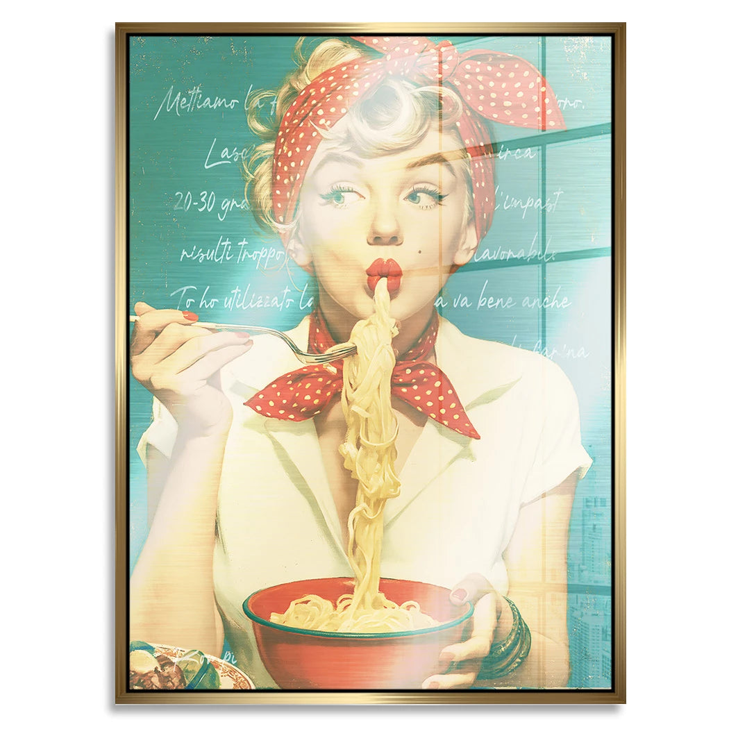 Marilyn Monroe Dolce Aluminiumbild gebürstet