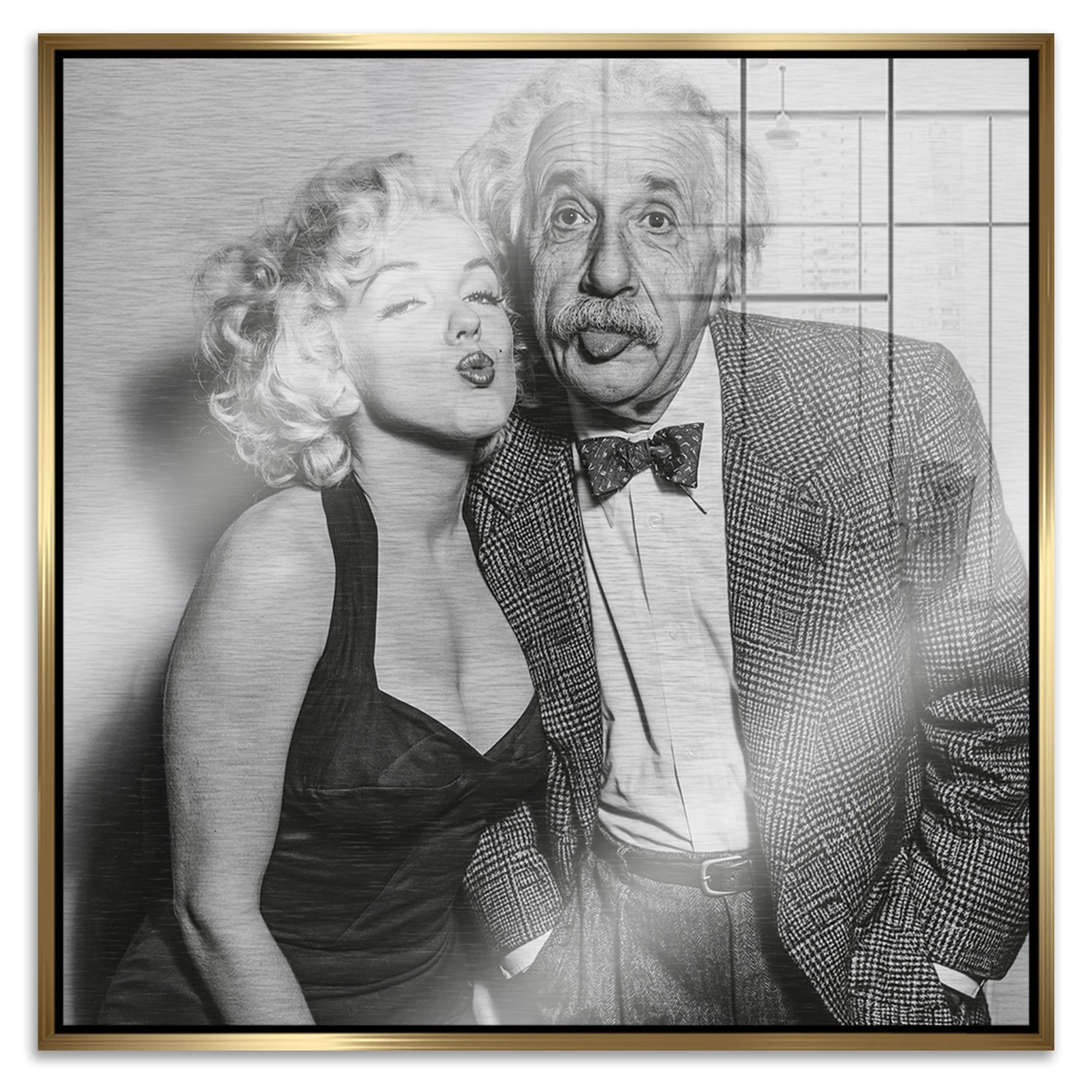 Einstein Monroe Twist Aluminiumbild gebürstet