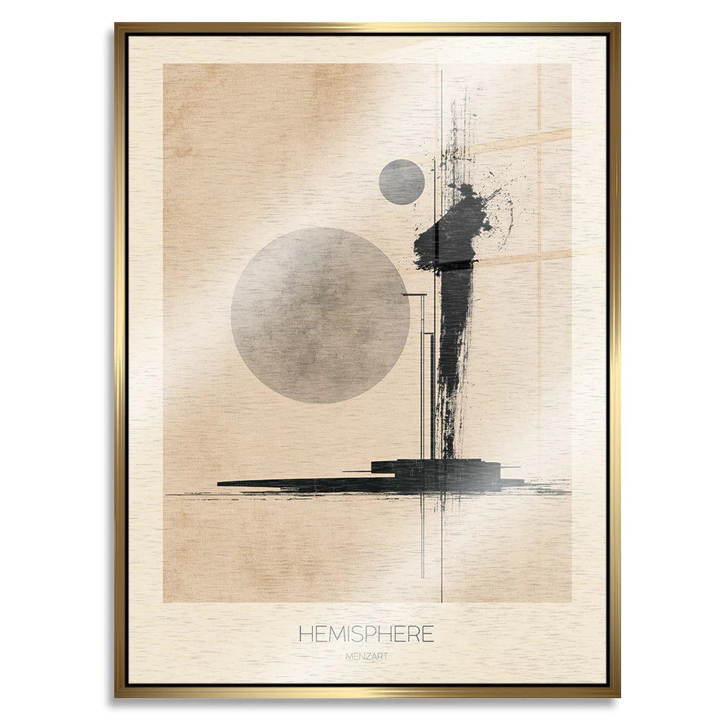 Hemisphere Aluminiumbild gebürstet