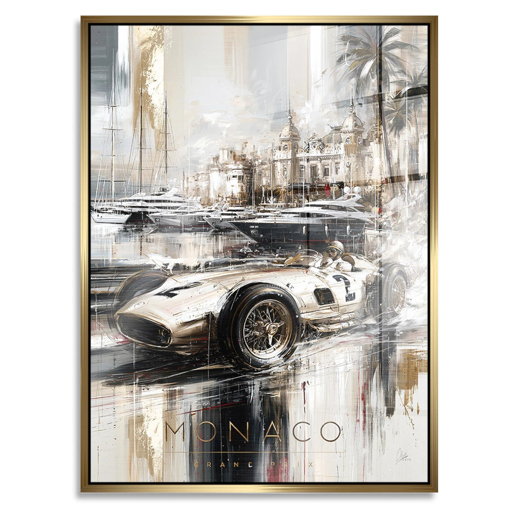 Monaco Pole Position Aluminiumbild gebürstet