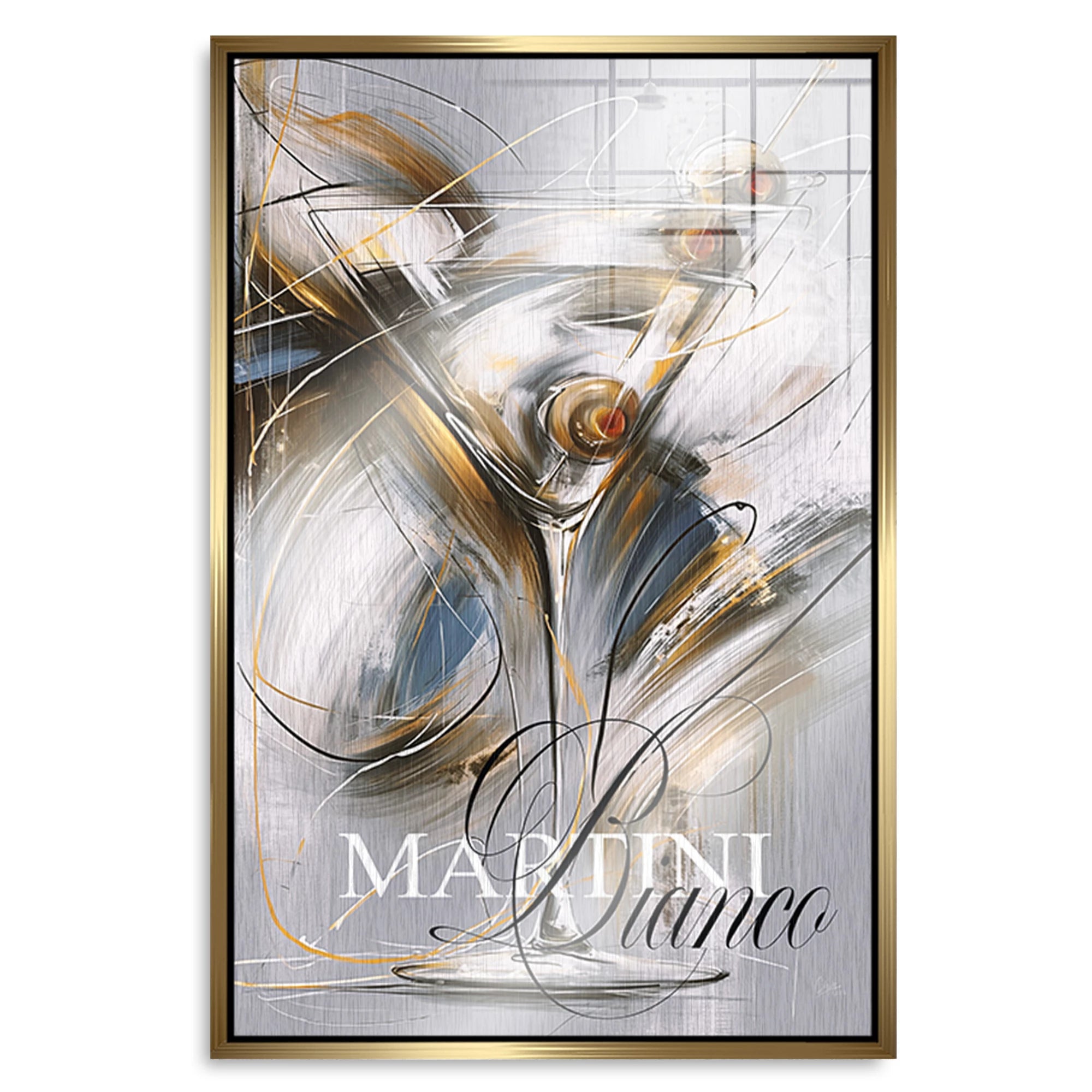 Martini Bianco Aluminiumbild gebürstet