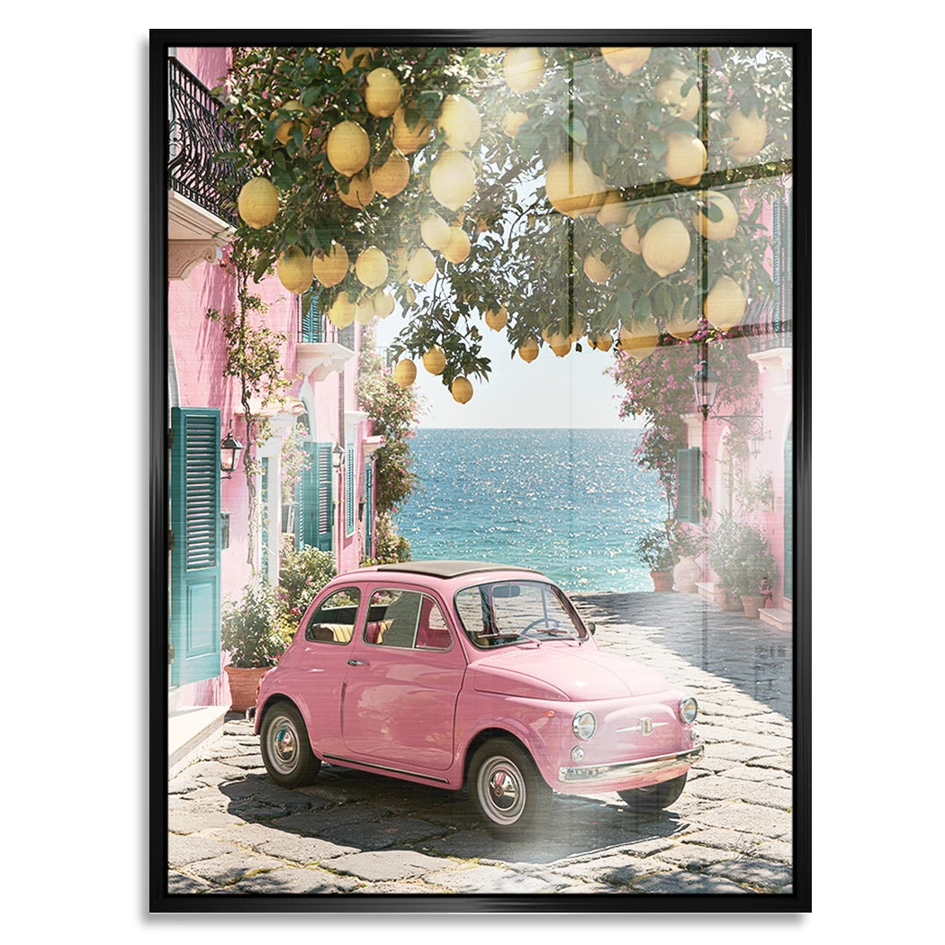 Rosa Cinquecento Aluminiumbild gebürstet