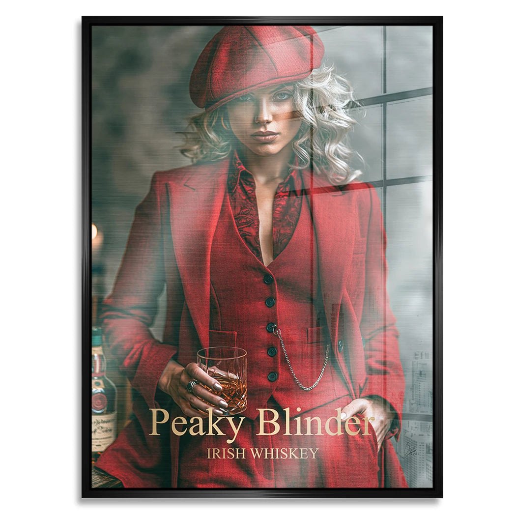 Peaky Blinder Lady Aluminiumbild gebürstet