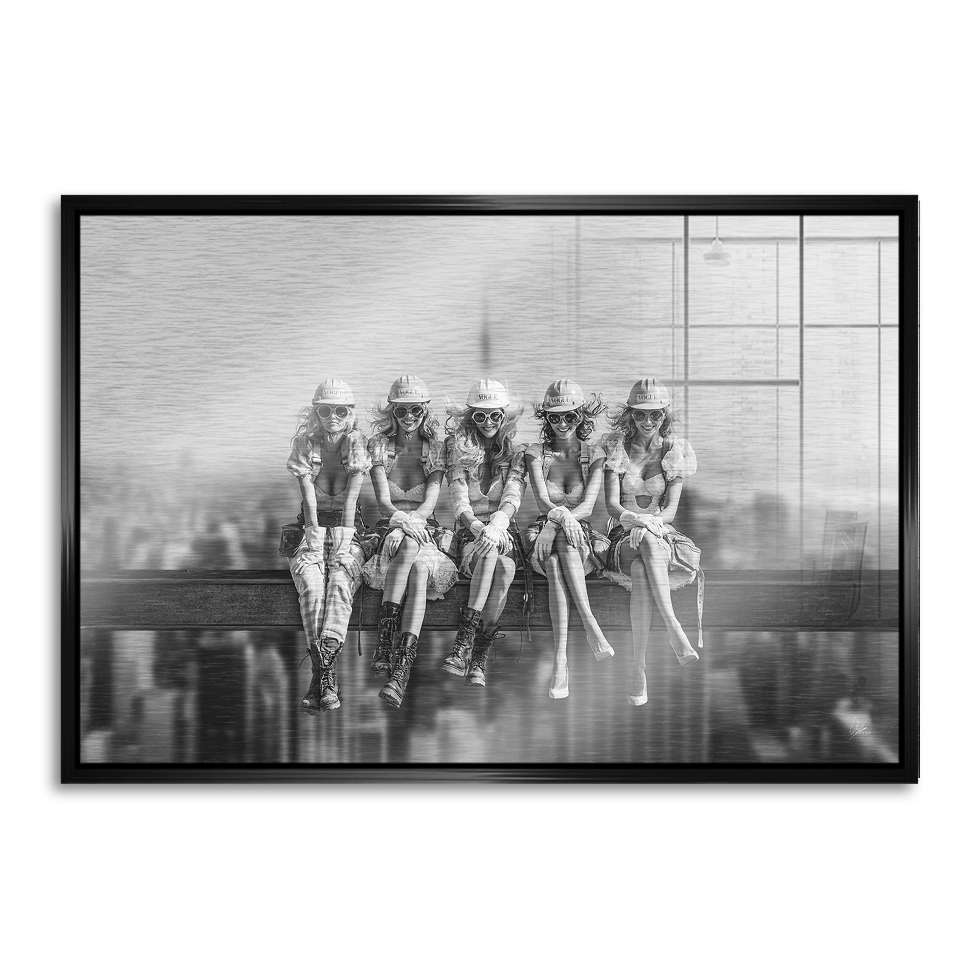 Skyline Girls Aluminiumbild gebürstet