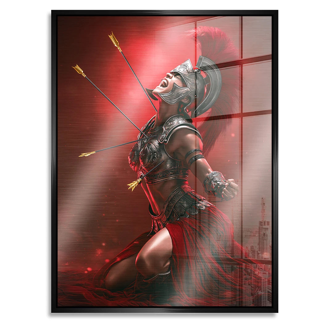 Die Gladiatorin Aluminiumbild gebürstet
