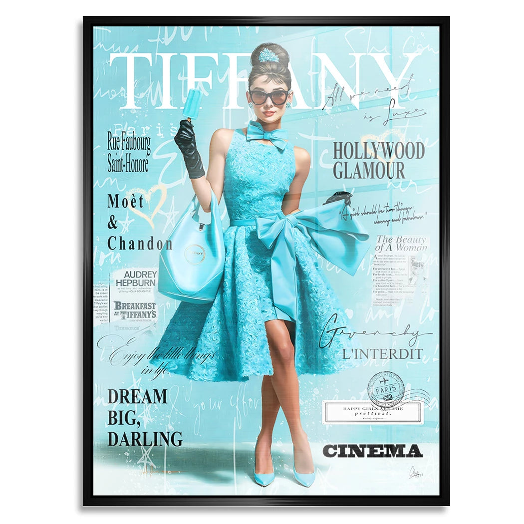Audrey Tiffany Chic Aluminiumbild gebürstet
