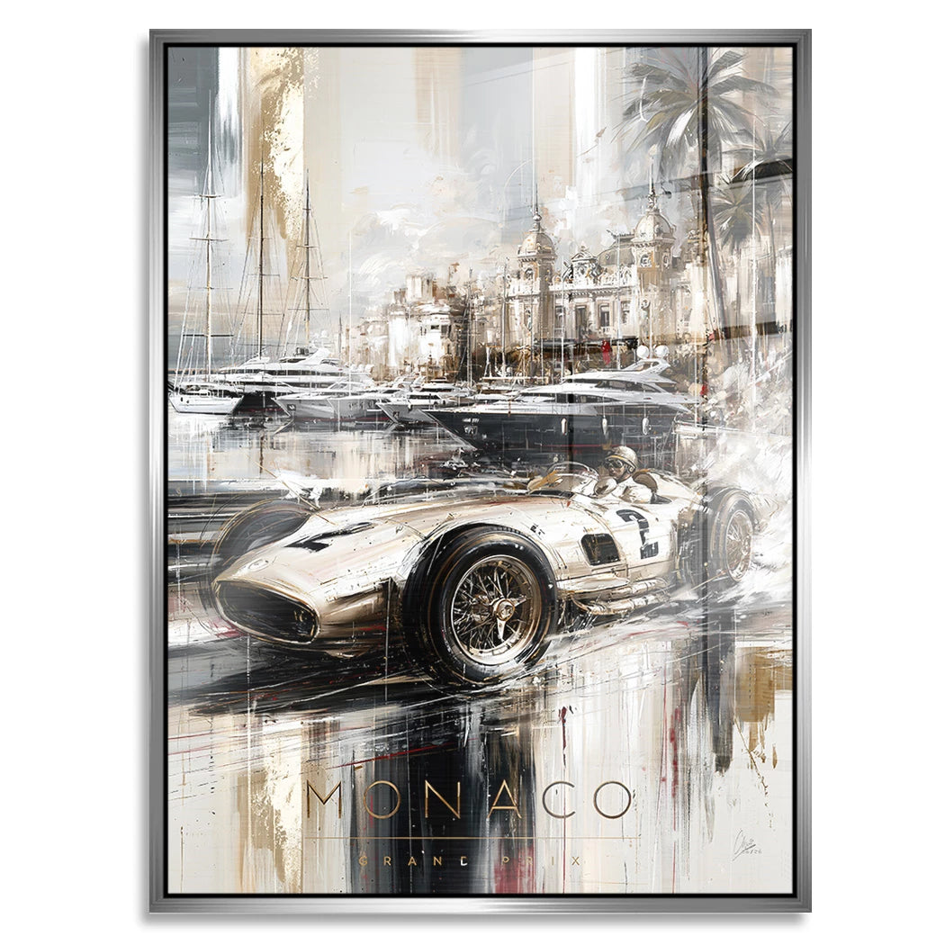 Monaco Pole Position Aluminiumbild gebürstet