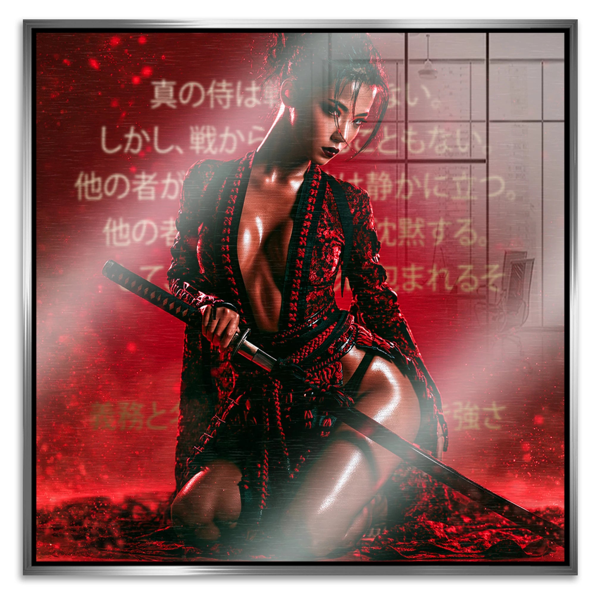 Samurai Rouge Aluminiumbild gebürstet