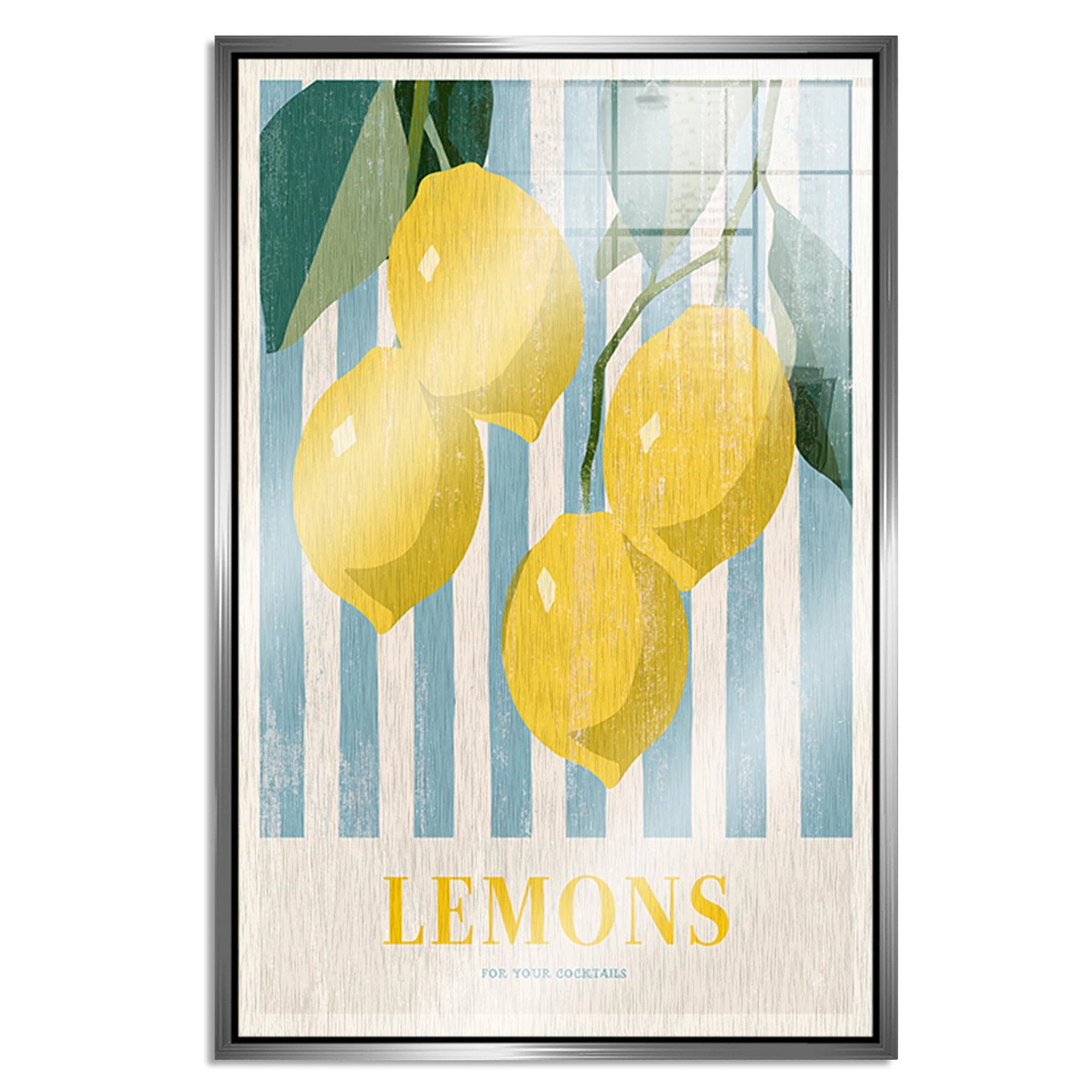 Lemons Cocktail Aluminiumbild gebürstet