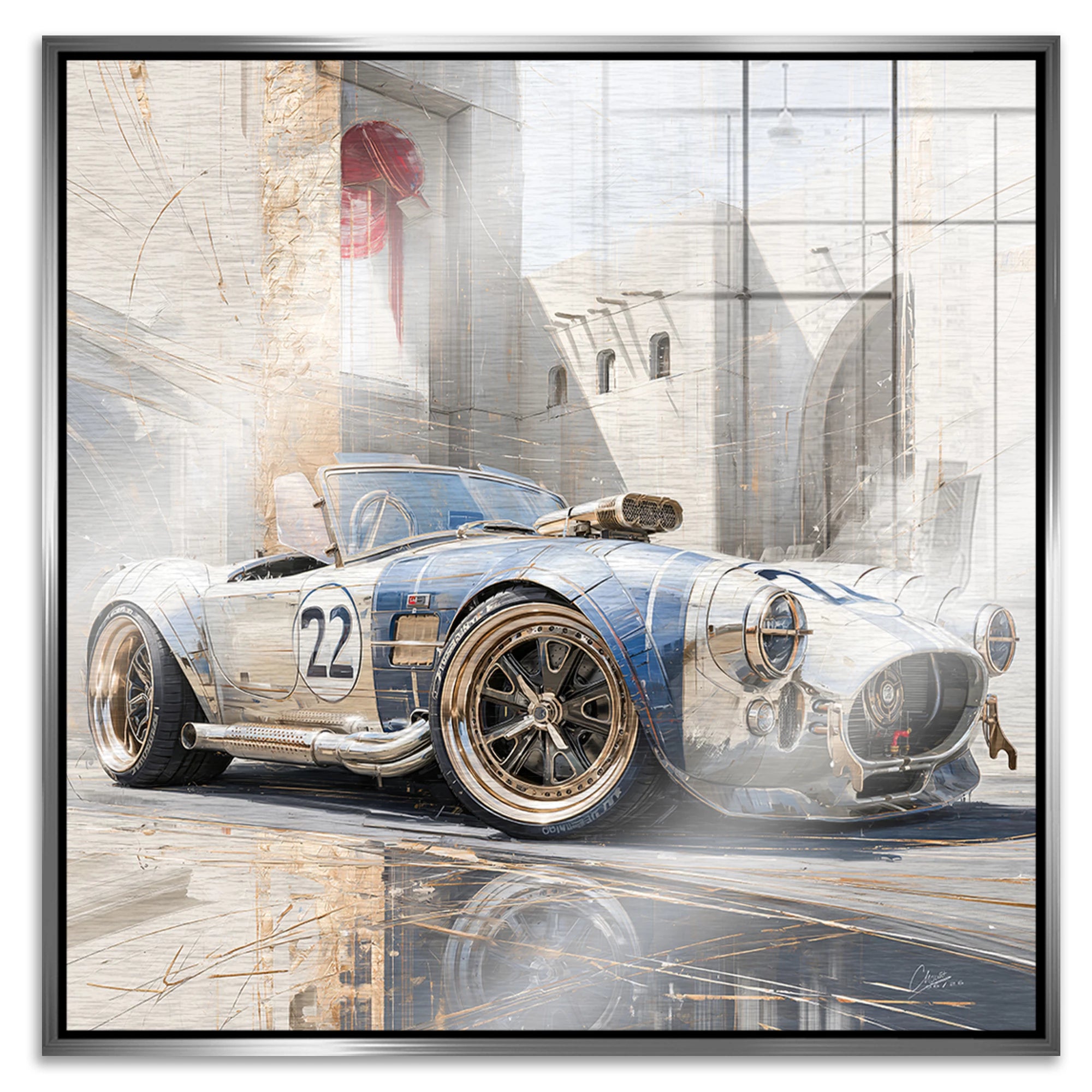 AC Cobra Velocity Aluminiumbild gebürstet